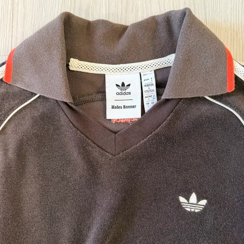 [BUNJANG] Adidas Wales Bonner Velour Long Sleeve T-shirt / 아디다스 웨일스 보너 벨루어 긴팔티 브라운 s