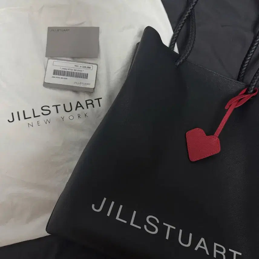 [BUNJANG] Jill Stuart Heart Charm Tote Bag - Black / 질스튜어트 하트참 토트백 블랙 가방