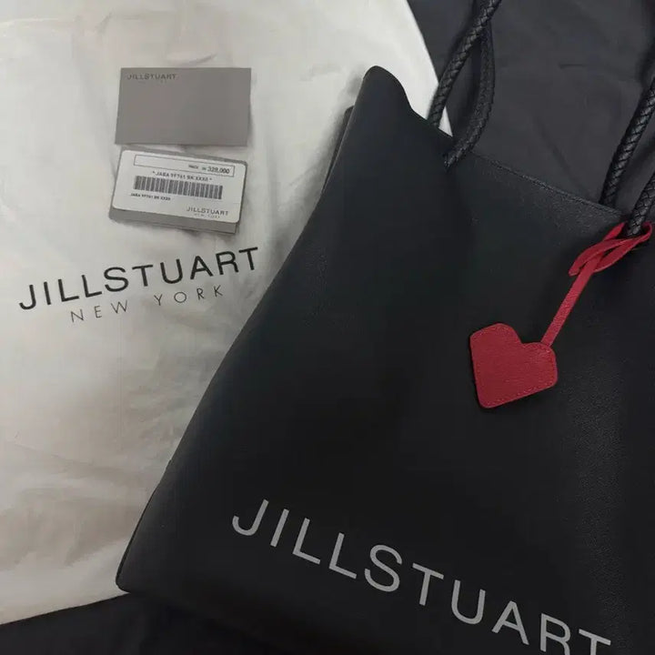 [BUNJANG] Jill Stuart Heart Charm Tote Bag - Black / 질스튜어트 하트참 토트백 블랙 가방