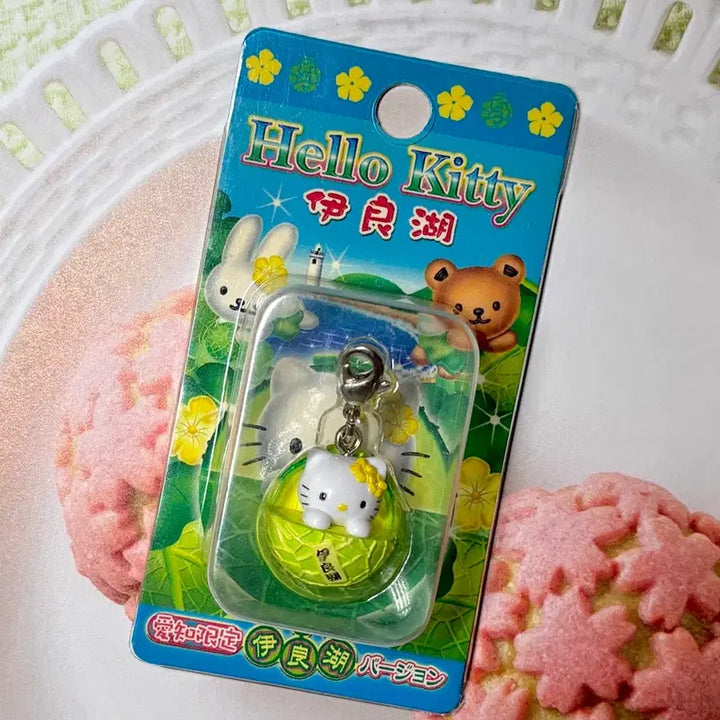 [BUNJANG] Sanrio Icy Melon Version Kitty Box Strap / [가격고정]고전 아이치현 멜론 버전 키티 박스 스트랩 / 산리오