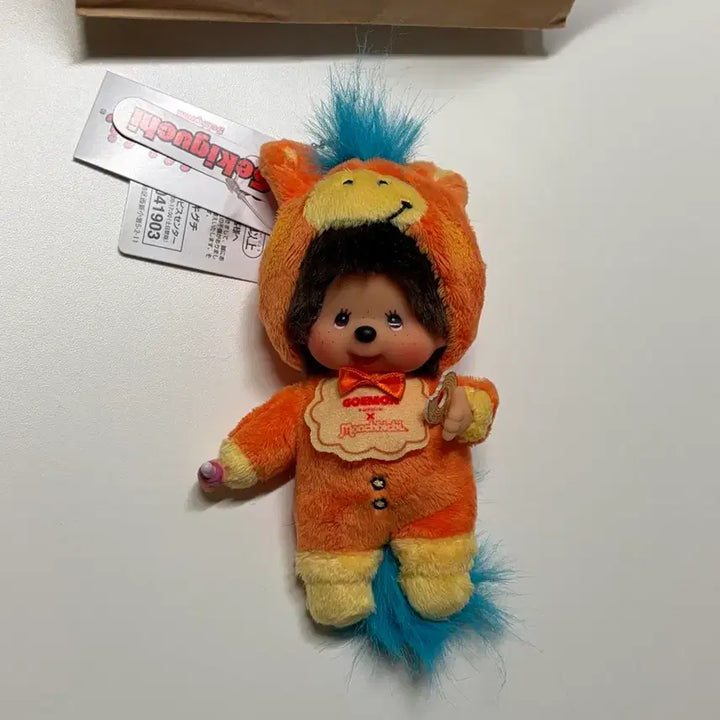 [BUNJANG] Monchichi Yufuin Goemon Limited Edition Orange / (새 상품) 유후인 고에몬 한정 말 몬치치 주황