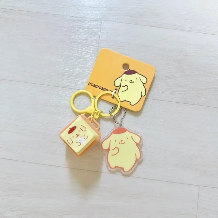 [BUNJANG] Sanrio Pompompurin LED Keycap Keyring / 폼폼푸린 LED 키캡 키링 / 새상품