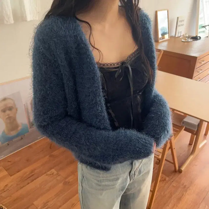 [BUNJANG] Teal Cardigan / 청록 가디건