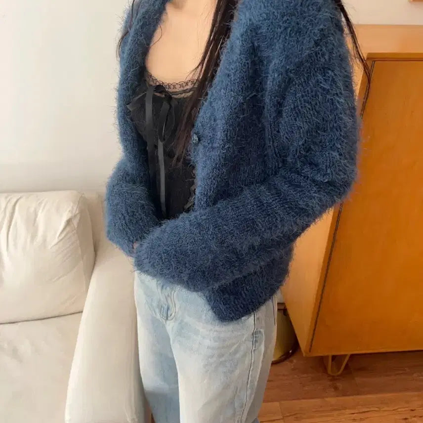 [BUNJANG] Teal Cardigan / 청록 가디건