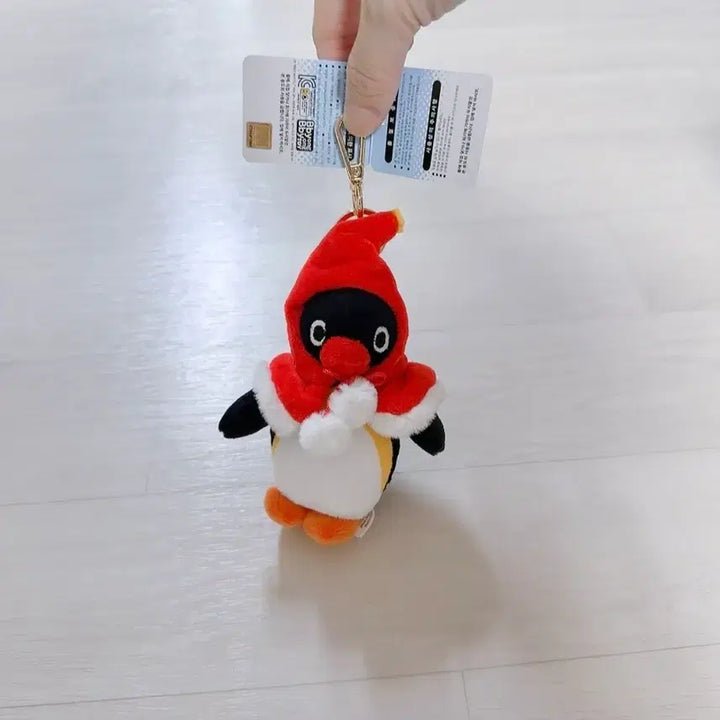 [BUNJANG] Pingu Red Riding Hood Doll Keyring / 빨간망토 핑구 정품 인형 키링 / 새상품