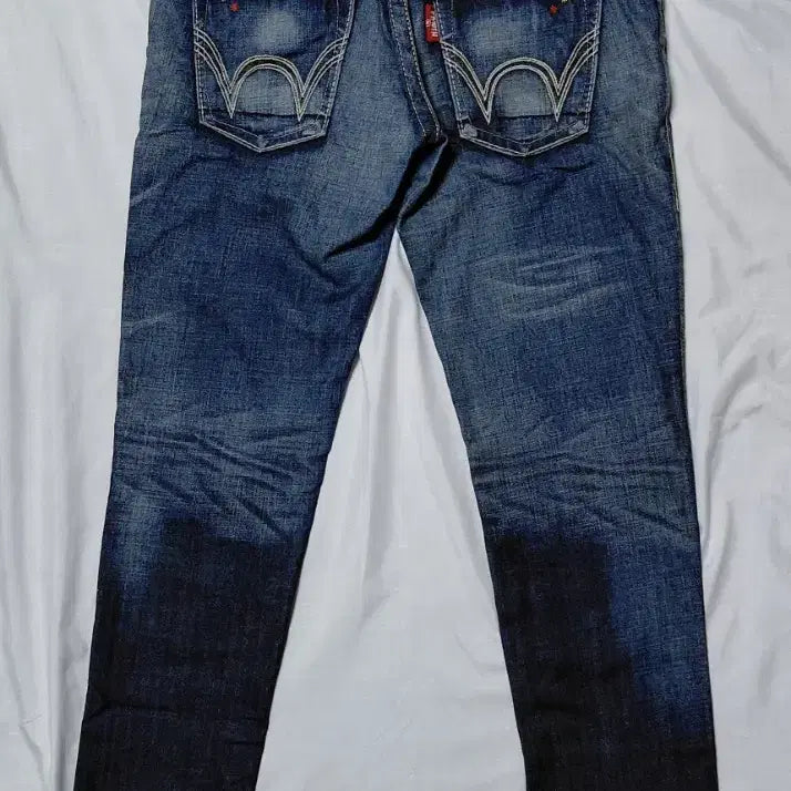 [BUNJANG] EDWIN Blue Trip Embroidered Denim Pants / 할인!! [S] EDWIN 블루 트립 자수 디테일 빈티지 데님 팬츠