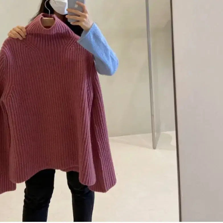 [BUNJANG] Sie Hayden Turtleneck Sweater / 시에 sie 헤이든 터틀넥 체리로즈