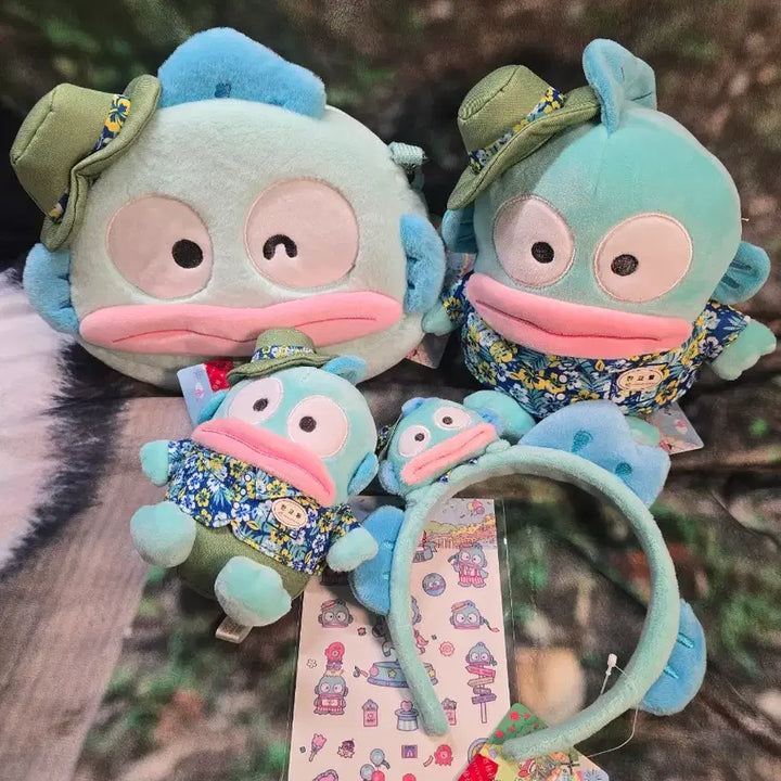 [BUNJANG] Hangyodon Sanrio Collaboration Accessory Bundle / 한교동 누이 키링 크로스백 헤어밴드 스티커