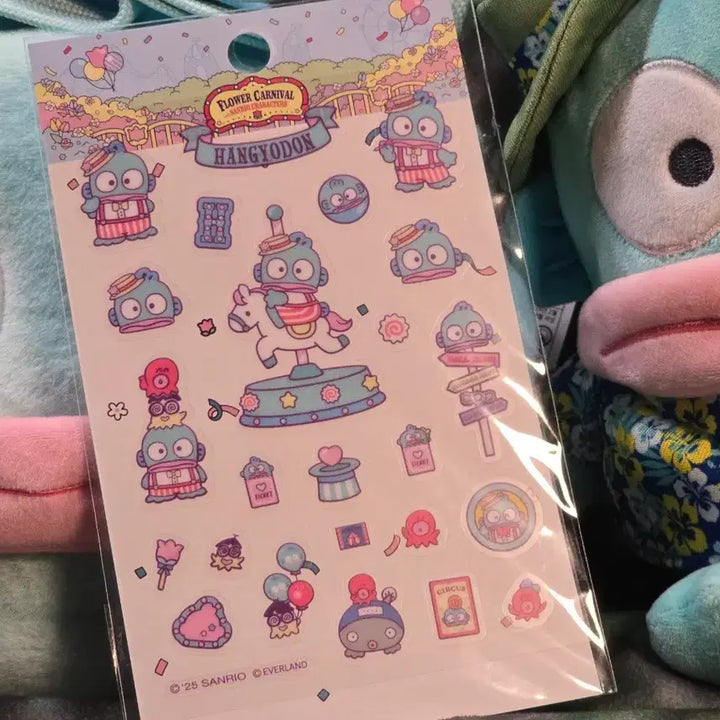 [BUNJANG] Hangyodon Sanrio Collaboration Accessory Bundle / 한교동 누이 키링 크로스백 헤어밴드 스티커