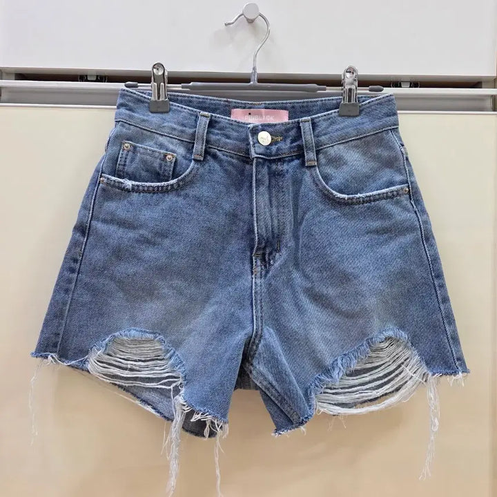 [BUNJANG] Pink Black Denim Shorts S / 핀블랙 데님 숏팬츠 S 새상품