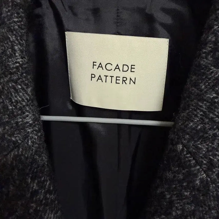 [BUNJANG] Facade Pattern Herringbone Blazer Coat Black S / 파사드패턴 헤링본 블레이저 코트 블랙 S (오버핏)