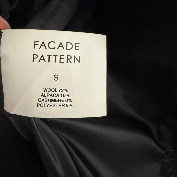 [BUNJANG] Facade Pattern Herringbone Blazer Coat Black S / 파사드패턴 헤링본 블레이저 코트 블랙 S (오버핏)