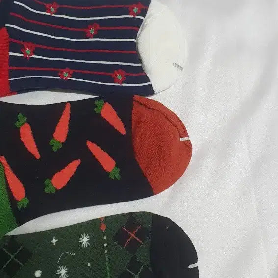 [BUNJANG] Rabbit Flower Carrot Socks / 개당가격이예요~ 그린 블루 토끼 꽃 당근 체크 스트라이프 양말