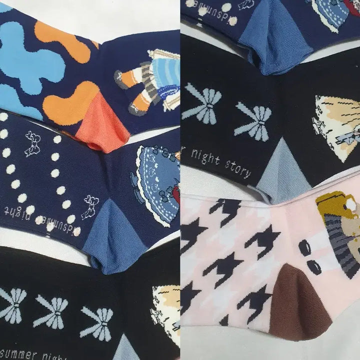 [BUNJANG] Rabbit Dot Ribbon Socks / 개당가격이예요~ 블루 네이비 핑크 토끼 도트 리본 기타 양말