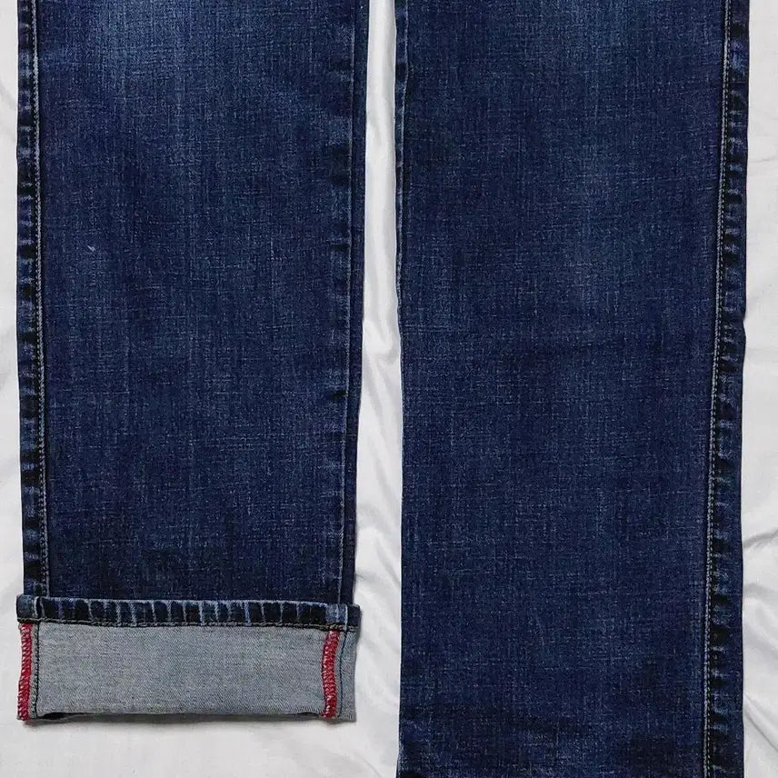 [BUNJANG] FUBU Dark Indigo Slim Straight Denim / [33] 푸부 다크 인디고 슬림 스트레이트 데님 (스판 함유)
