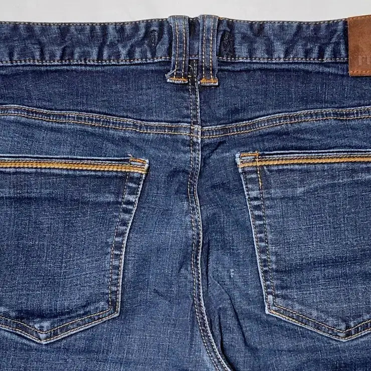 [BUNJANG] FUBU Dark Indigo Slim Straight Denim / [33] 푸부 다크 인디고 슬림 스트레이트 데님 (스판 함유)