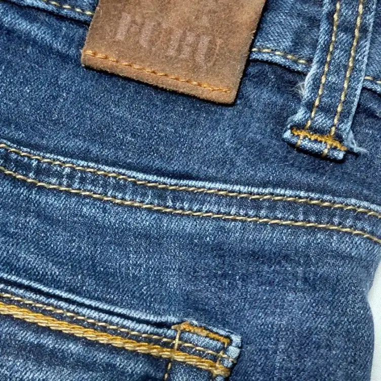 [BUNJANG] FUBU Dark Indigo Slim Straight Denim / [33] 푸부 다크 인디고 슬림 스트레이트 데님 (스판 함유)