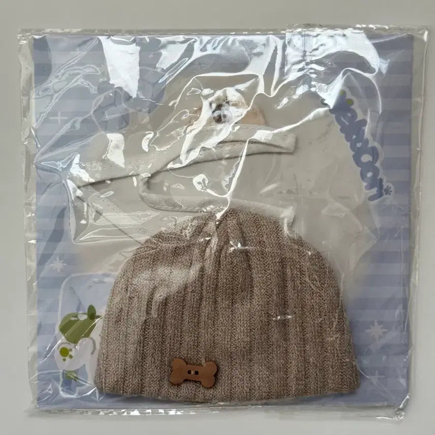 [BUNJANG] 10cm Doll Outfit Beanie Hat & Bib Set / (3종 일괄)10cm 인형옷 모자 비니+턱받이 새상품