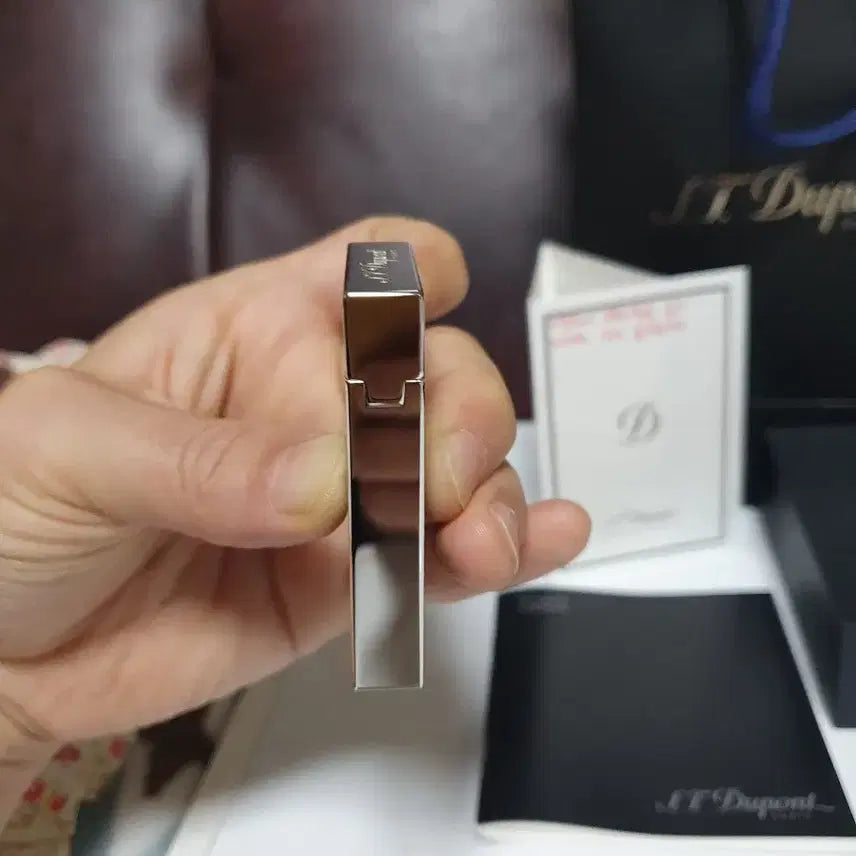 [BUNJANG] Dupont Line 2 CA16736 Black Lacquer Palladium Lighter / [백화점판] 듀퐁라이터 라인2 ca16736 블랙 래커 팔라듐 백금 쌍불
