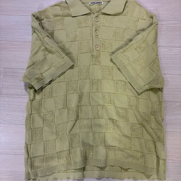 [BUNJANG] Insa In Silence Square Jacquard Polo Knit L / 인사일런스 스퀘어 자가드 폴로 니트 L