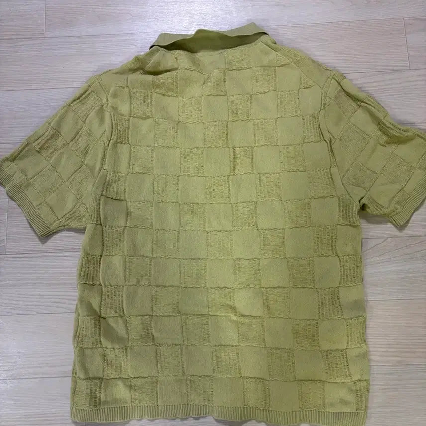 [BUNJANG] Insa In Silence Square Jacquard Polo Knit L / 인사일런스 스퀘어 자가드 폴로 니트 L