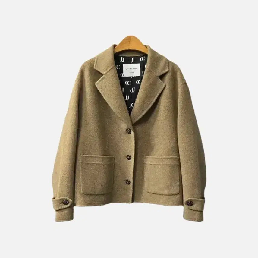 [BUNJANG] Juicy Couture Cashmere Blend Handmade Short Coat Jacket / 쥬시꾸뛰르 캐시미어 블렌드 핸드메이드 숏코트 자켓