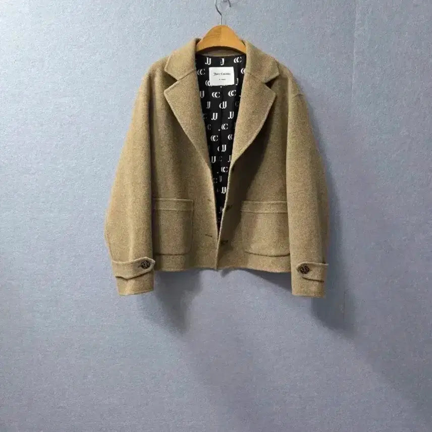 [BUNJANG] Juicy Couture Cashmere Blend Handmade Short Coat Jacket / 쥬시꾸뛰르 캐시미어 블렌드 핸드메이드 숏코트 자켓