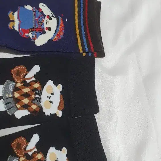 [BUNJANG] Navy Brown Cat Square Check Socks / 개당가격이예요~ 네이비 브라운 고양이 사각형 체크 양말