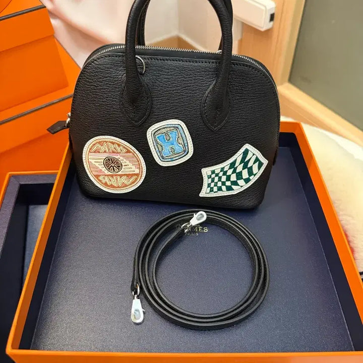 [BUNJANG] Hermes Mini Bolide 100th Anniversary Travel Patch / 백화점구매]에르메스 미니볼리드 100주년 한정판 트레블패치