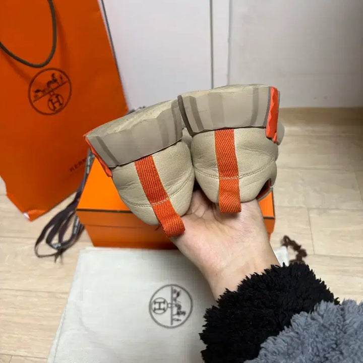[BUNJANG] Hermes Bouncing Sneakers Orange (Size 260) / (정품, 250사이즈) 에르메스 바운싱 스니커즈 오렌지