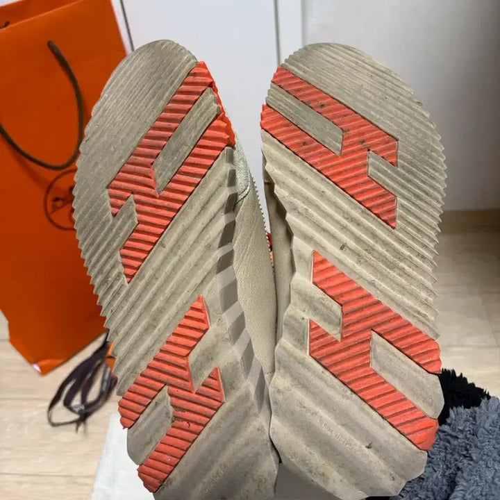[BUNJANG] Hermes Bouncing Sneakers Orange (Size 260) / (정품, 250사이즈) 에르메스 바운싱 스니커즈 오렌지