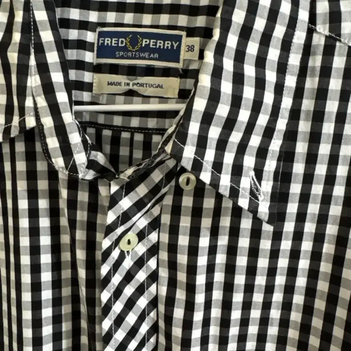 [BUNJANG] Fred Perry Gingham Check Shirt / 프레드페리 셔츠 38