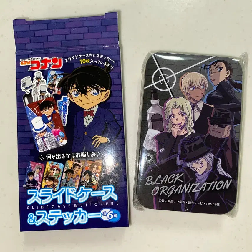 [BUNJANG] Detective Conan Slide Case + Sticker Set / 명탐정코난 슬라이드 케이스+스티커 세트 검은조직