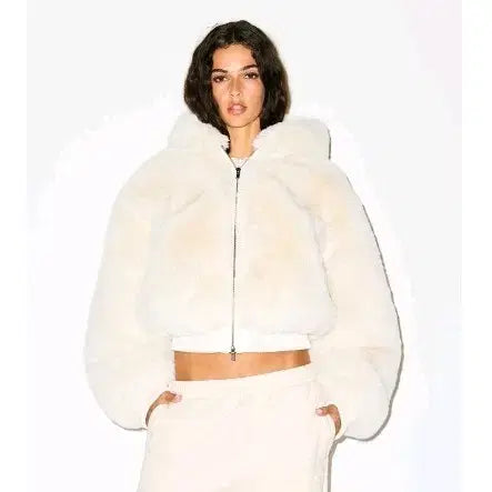 [BUNJANG] Skims Egret Faux Fur Jacket (S) / (새상품) skims 스킴스 퍼 자켓 S사이즈 egret 화이트