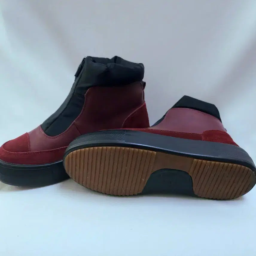 [BUNJANG] Burgundy Padded Ankle Winter Boots 240mm / 버건디 패딩 앵클 방한부츠 240mm