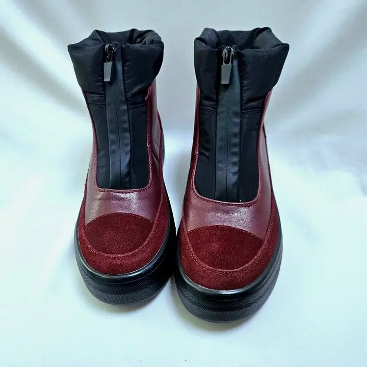 [BUNJANG] Burgundy Padded Ankle Winter Boots 240mm / 버건디 패딩 앵클 방한부츠 240mm