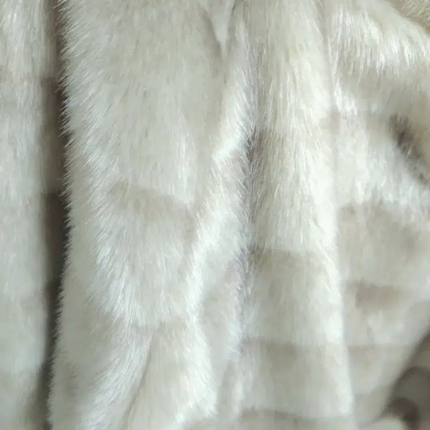 [BUNJANG] Eco Fur Jacket / 연베이지 밀라노밍크 에코 퍼 자켓 새상품급