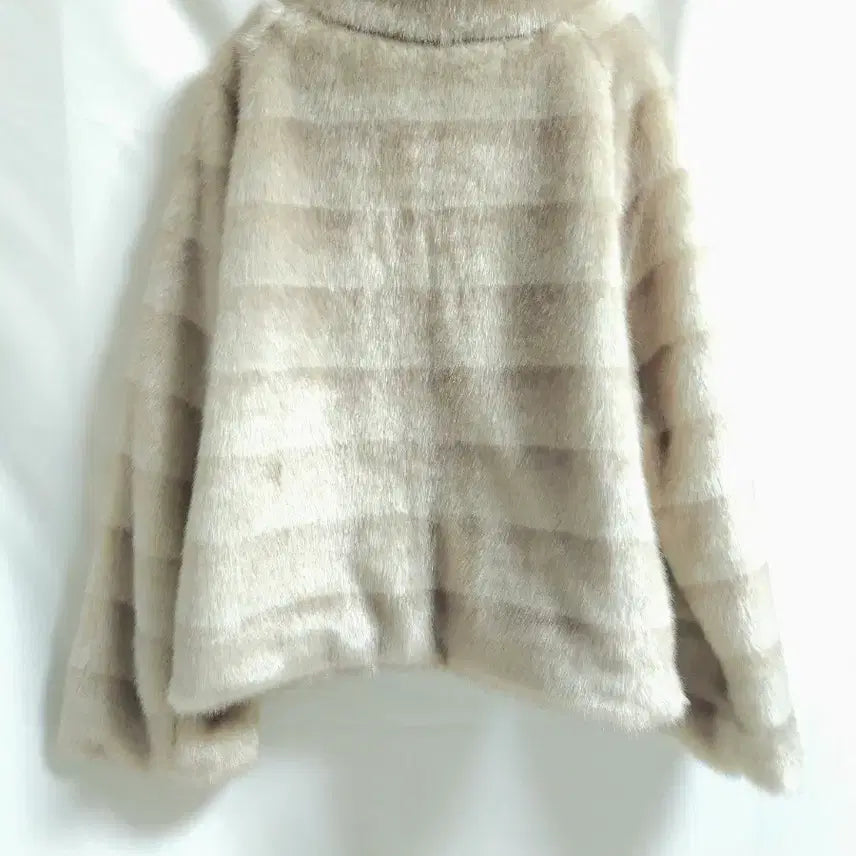 [BUNJANG] Eco Fur Jacket / 연베이지 밀라노밍크 에코 퍼 자켓 새상품급