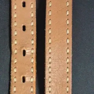 [BUNJANG] Brown Stitched Leather Belt / 일본 천연가죽 브라운 스티치 벨트 새상품
