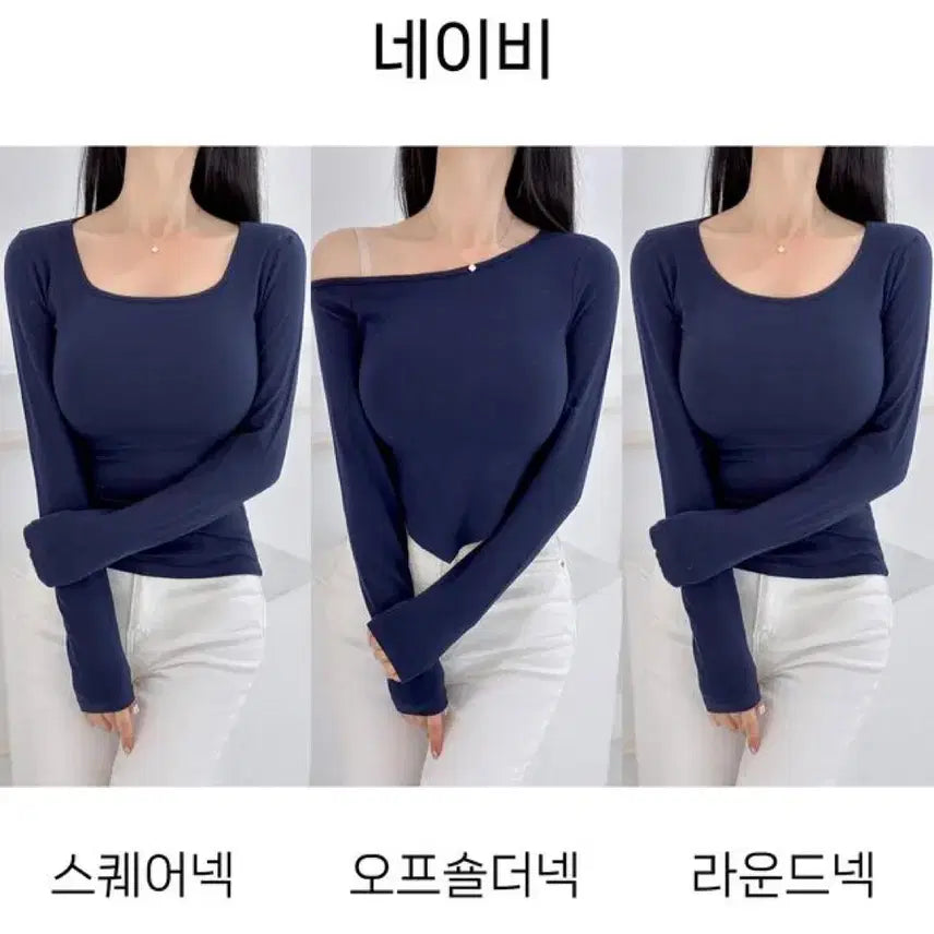 [BUNJANG] Mayoon 3-Neck Scarf Modal T-Shirt / 메이윤 24ver. [자체제작] 3넥 머플러 모달 쫀쫀티