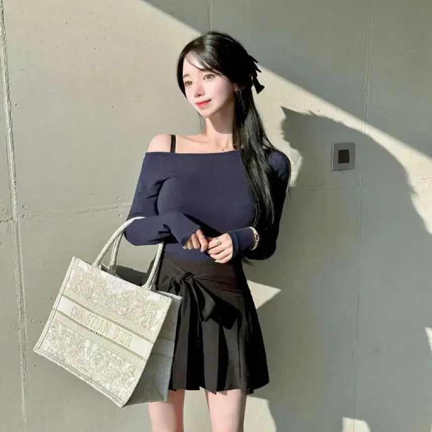 [BUNJANG] Mayoon 3-Neck Scarf Modal T-Shirt / 메이윤 24ver. [자체제작] 3넥 머플러 모달 쫀쫀티