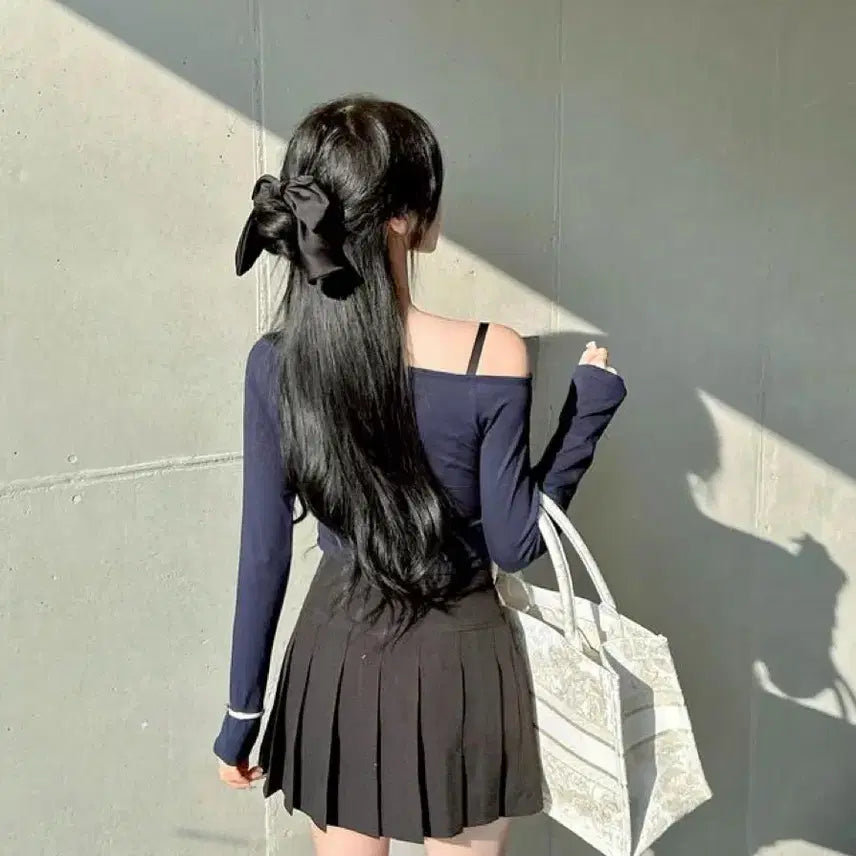 [BUNJANG] Mayoon 3-Neck Scarf Modal T-Shirt / 메이윤 24ver. [자체제작] 3넥 머플러 모달 쫀쫀티