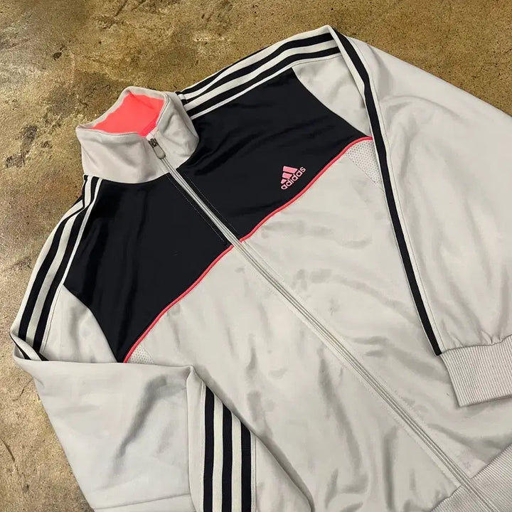 [BUNJANG] Adidas Three-Stripe Track Top White Navy Jersey / [정품/100] 아디다스 삼선 트랙탑 화이트 네이비 져지