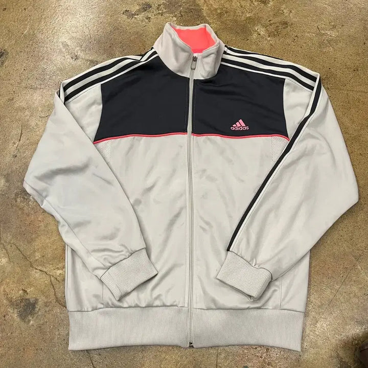 [BUNJANG] Adidas Three-Stripe Track Top White Navy Jersey / [정품/100] 아디다스 삼선 트랙탑 화이트 네이비 져지