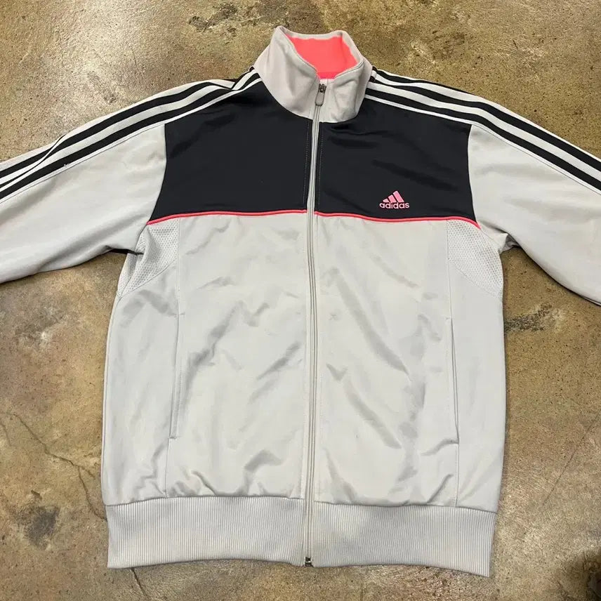 [BUNJANG] Adidas Three-Stripe Track Top White Navy Jersey / [정품/100] 아디다스 삼선 트랙탑 화이트 네이비 져지