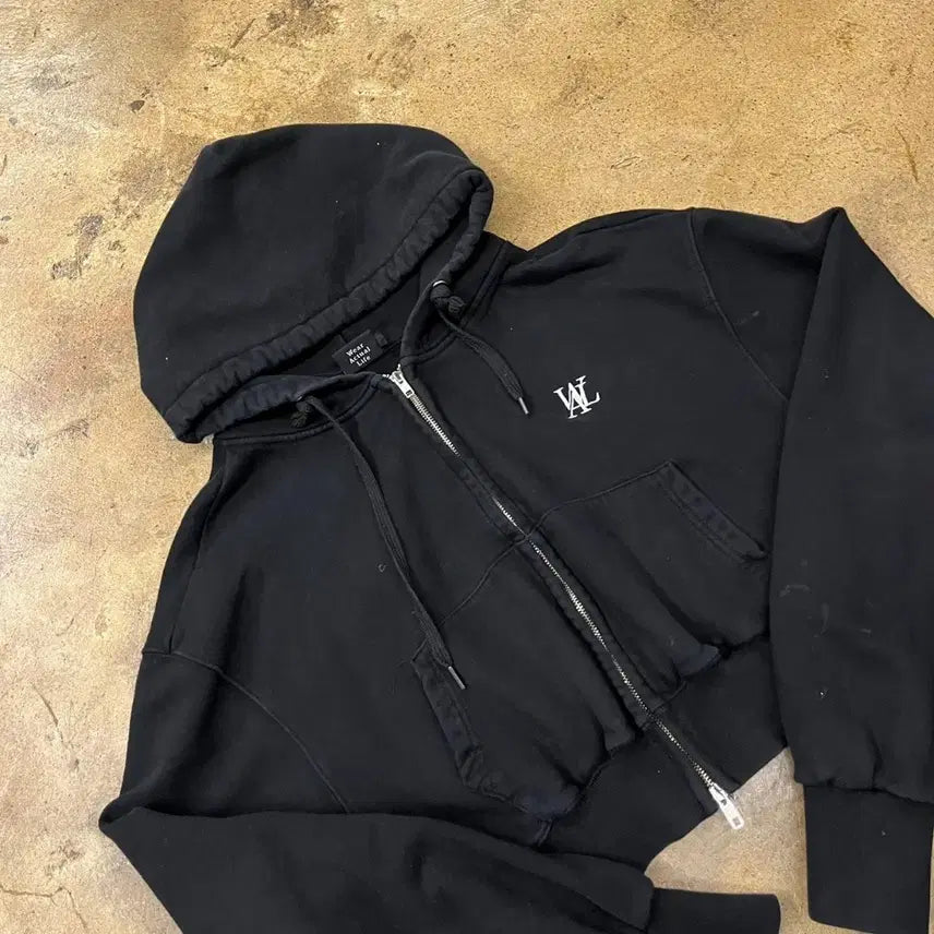 [BUNJANG] Wooyoungmi Black Hooded Zip-Up / [정품/S] 우알롱 검정색 후드 집업