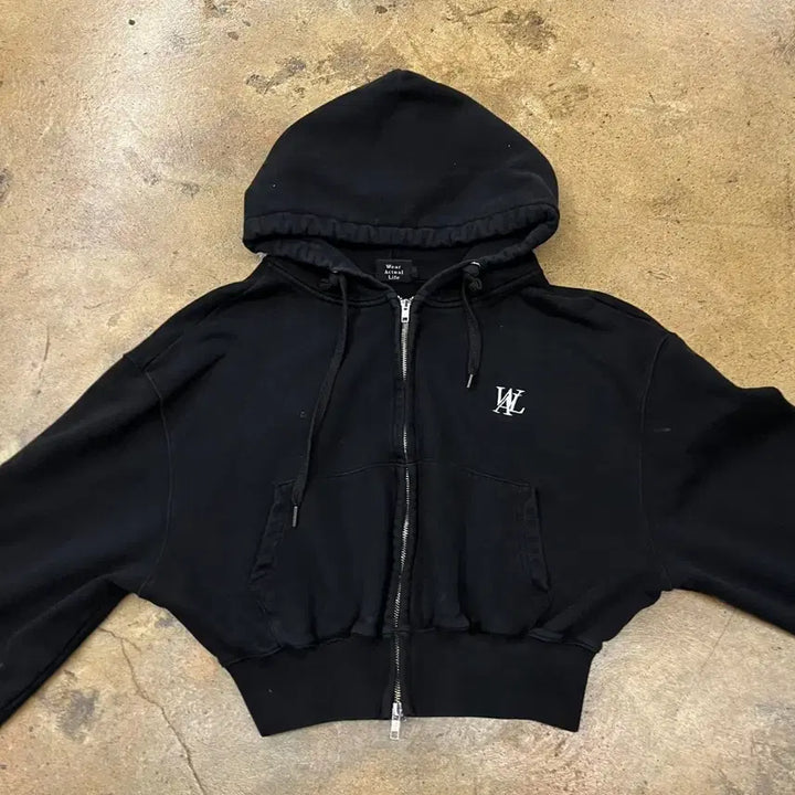 [BUNJANG] Wooyoungmi Black Hooded Zip-Up / [정품/S] 우알롱 검정색 후드 집업