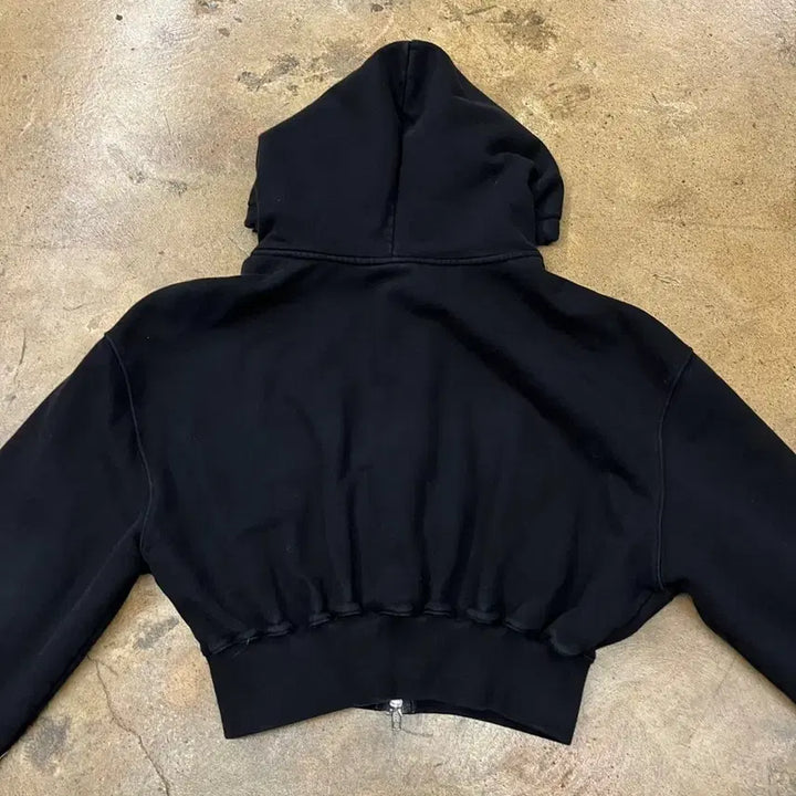[BUNJANG] Wooyoungmi Black Hooded Zip-Up / [정품/S] 우알롱 검정색 후드 집업