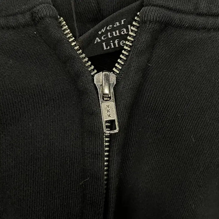 [BUNJANG] Wooyoungmi Black Hooded Zip-Up / [정품/S] 우알롱 검정색 후드 집업