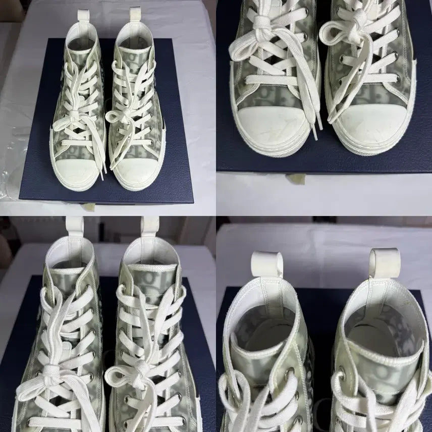 [SOLD OUT] [37사이즈]디올 B23 오블리크 캔버스 하이탑 스니커즈